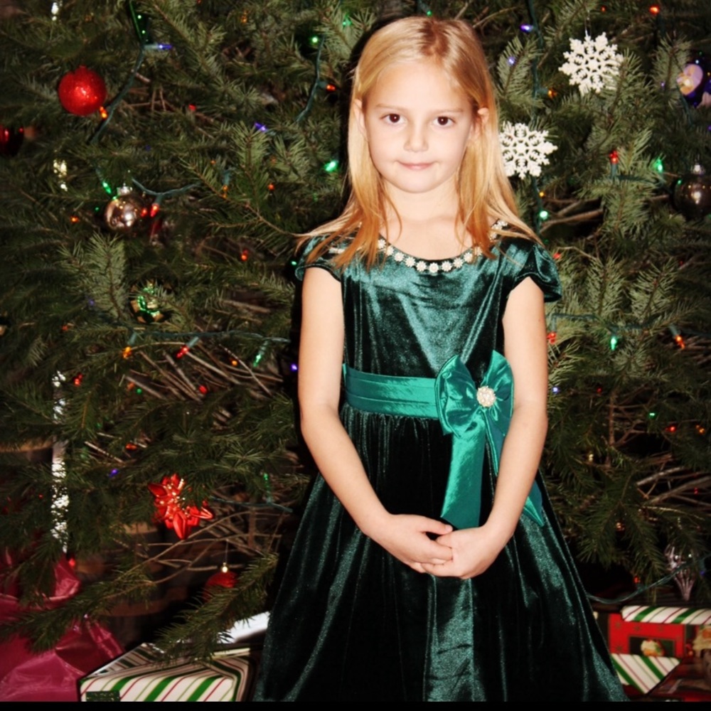 Green Kid’s Christmas Dress